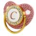 Gold Baby Pacifier Set - Rhinestone Covered Lightweight Pacifier for 6-18 Months (Letter C) - International Shipping Available - Buy Online on SooperMarket.com