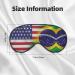 SSIMOO American & Brazilian Flags Soft Sleep Eye Mask - Breathable Eye Patch for Travel & Relaxation | Perfect for Females - Buy Online on SooperMarket.com