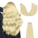 AGMITY Tape in Hair Extensions Human Hair Platinum Blonde #60 20 inches 20pcs 50g/pack Straight Seamless Skin Weft Tape in Human Hair Extensions (24 inches #60 Platinum Blonde) 24 inch #60 Platinum Blonde