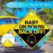Bewudy 2 PCS Baby on Board Car Warning Sign with Suction Cups - Reusable Yellow Baby in Car Sticker (Back Off) - Eye-catching Safety Decal for Vehicles - Buy Online on SooperMarket.com