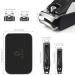 FERYES Nail Clippers Set - Stainless Steel Clippers with Catcher, 2 PCS for Fingernails and Toenails - Includes Black Metal Case - Buy Online on SooperMarket.com
