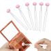 6 Pcs Makeup Sponges for Foundation Mushroom Makeup Puff Sponge with Handle Sponge Powder Brush Concealer Sponge Makeup Brush Eye Makeup Applicator Eyeshadow Brushes for Women Girls pink