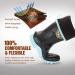 TIDEWE Women's Multi-Season Waterproof Rubber Boots - Pink & Green, Size 8 - Buy Online on SooperMarket.com