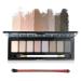 HOSAILY 8 Colors Matte Eyeshadow Palette Highly Pigmented Ultra-Blendable Long-Lasting Professional Nudes Neutral Smoky Eye Shadow Natural Pallet Kit with Double-Ended Makeup Brush 0.50 Ounce (Pack of 2)