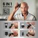 ROSSIFUR 6-in-1 Electric Head Shavers for Bald Men - Wet/Dry, LED Display, Rechargeable - Dark Black - Buy Online on SooperMarket.com