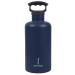 FIFTY-FIFTY Growler, Double Wall Vacuum Insulated Water Bottle, Stainless Steel, 3 Finger Cap with Standard Top, 64 oz./1.9L Navy