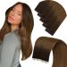 LAAVOO VIRGIN TAPE Extensions Real hair Ombre Braun Real Hair Extensions Tape Seamless 45cm Invisible real hair tape extension inject brown balayage light brown 12.5g 5pcs 45cm virgin-5PCs 4.6virgin#3/8