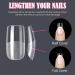240PCS Medium Square Gel Nail Tips Set - Pre-Buffed Artificial Nails Kit - Buy Online on SooperMarket.com