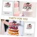 OFFSCH 5 Sets Cake Insert Top Hat Grad Party Decoration Graduation Grad Party Supplies Cupcake Decors Cake Decoration Red Paper European and American Graduation Season Red 16.00X13.00X0.10CM - Buy Online on SooperMarket.com