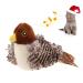 PETGEEK GiGwi Interactive Cat Feather Toy Melody Chaser Chirpy Bird Cat Toy Plush Toys for Cats Squeak Cat Toys for Indoor Cats Squeaky Bird