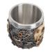 Osaladi Razor soap foam cup men shaving bowl stainless steel shaky shaky bowl men wet shaving soap cup of bowl skull shaving bowl shaving soap cup