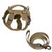 Oneigris dog harness and leash set Mini Trooper puppy dishes with control handle for extra small/small medium -sized dogs brown xxxs xxxs brown