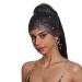 Ladies Sparkly Rhinestones Mesh Headband Girls Glitter Crystal Elastic Headpiece Women Bling Nightclub Hairbands Party Halloween Costume Head Accessories (Black One size) Black One Size