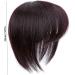 1PC Human Hair Topper Thinning Hair Topper Clip in Hairpieces Short Hair Wigs 20cm Dark Brown Hair Extensions for Women - Buy Online on SooperMarket.com