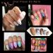Vixi 600 Medium Oval Nail Set with Prep File - 10 Sizes Clear Express Full Cover False Fingernail Extensions for Salon & Home Use - Buy Online on SooperMarket.com