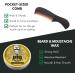 Moustache and Beard Wax for Men with Pocket-Sized Comb | Promotes Growth, Moisture Resistant | Natural Ingredients | Lemongrass 15ml + Comb - Buy Online on SooperMarket.com