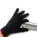 Lessmon Professional Heat Resistant Glove for Hair Styling Heat Blocking for Curling, Flat Iron and Curling Wand Suitable for Left and Right Hands, 1 Piece, Pink Edge Black