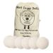 Wool Dryer Balls Laundry Reusable 6-Pack Reusable Anti Static Laundry Balls Dryer for Pet Hair Removal Natural Fabric Softener Alternative Static Eco Friendly Speeds Drying Up Time for Clothes White