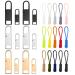 WD & CD 27 piece replacement zipper Zipper universal zipper repair zipper 12pcs pull removable metal zip and 15pcs zipper extension pull puller