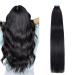 AGMITY Tape in Hair Extensions Human Hair Jet Black 24 inches 50g/pack 20pcs Invisible Straight Seamless Skin Weft Tape in Extensions Remy Human Hair(24 inches #1 Jet Black) 24 inch #1 Jet Black