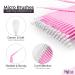 HGLOZ Microswabs for Eyelash Extensions (Pack of 500) - 2mm Pink Soft Micro Applicator Brush for Makeup Application and Cleaning - Buy Online on SooperMarket.com