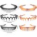 6 Pcs Tooth Headband for Women Girls Plastic Hair Bands Wavy Hair Comb Headband Hard Hairbands for Hair Styling 3 Styles(Black/Brown) - Buy Online on SooperMarket.com