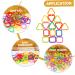 Ibasenice 175 PTH Geometric Chain Buckle Baby Rings Toy - 5 Colorful Toddler Chain Play Set for Crib 5.5x5.5cm - Buy Online on SooperMarket.com