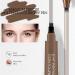 Eyebrow Liquid 4 Points Eyebrow | Microblading Eyebrow Pencil Long-Lasting Eyebrow Makeup for Natural-Looking Eyebrow Ngumms Dark Brown - Buy Online on SooperMarket.com