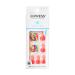 KISS imPRESS Press-On Pedicure Fake Toenails Kit  Style Sugarpop  Square Shaped  Glittery Multicolored Press-On Nails  Includes Prep Pad  Mini Nail File  Cuticle Stick  & 24 Fake Nails