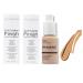 Phooera Fulll Coverage Liquid foundation Matte Finish Concealer Long wear 24hrs Oil Controlling Naturally Flawless Lightweigt Feel Buildable Fond de teint (2 X 105)