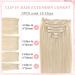 Vlasy Clip in Hair Extensions - 7 Piece Seamless Straight Human Hair Set in Light Grey - 12 Inch (60g) - Women's Natural Thick Weft Extensions - Buy Online on SooperMarket.com