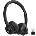 EKVANBEL Bluetooth Headset V5.2 with Adapter, Wireless Headphones with Noise Cancelling Microphone, On Ear Wireless Headset for Cell Phones Laptop Computer M102 with dongle