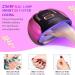 256W UV LED Nail Lamp for Gel Nails - Professional Salon Curing Light with 4 Timer Settings and Dual Light Beads - Includes 6 Free Gifts - Buy Online on SooperMarket.com