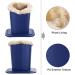 Bivisen Eyeglass Holder Case - Modern Velvet Plush PU Leather in Black & Navy Blue | Stylish & Durable Eyewear Storage for Travel - Buy Online on SooperMarket.com