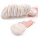 10 Pieces Powder Puff for Face Powder Sponge Makeup Puffs for Powder Velour Puff for Loose Powder Pure Cotton Powder Applicator with Ribbon for Foundation Nude