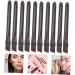 Baluue 10 Pcs Eye Shadow Brush Dual Ended Makeup Brush Sponge Applicator Makeup Applicator Stainless Steel 5.8X0.7X0.5CM Black - Buy Online on SooperMarket.com