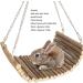Rabbit Wood Swing Hammock - Multifunctional Natural Wooden Resting Platform for Hamsters Mice & Sparrows (15x30 cm) - Buy Online on SooperMarket.com