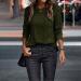 Buy Crochet Sweater for Women - Casual Solid Color Long Sleeve T-Shirt | Warm Autumn & Winter Fashion in Green - Buy Online on SooperMarket.com