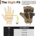 Mossy Oak Fingerless Tactical Gloves with Hard Knuckle - Tan, Large - Buy Online on SooperMarket.com