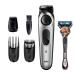 Braun Beard Trimmer Hair Clippers for Men Cordless & Rechargeable Mini Foil Shaver with Gillette ProGlide Razor Black/Silver 6 Piece Set Black/Silver 6 Piece Set