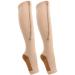 ZLXHDL compression stockings with zipper 2 pairs of compression stockings for men and women compression stockings for women with an open toe area.XXL