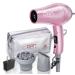 DAN Technology Travel Hair Dryer,Dual Voltage Hair Dryer,Mini Blow Dryer with Concentrator,Small Hair Dryer with Diffuser,European Hair Dryer with European Plug,Pink Blow Dryer for Women