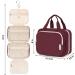 Narwey Hanging Travel Toiletry Bag for Women - Wine Red Medium Size Organizer for Cosmetics and Makeup - Buy Online on SooperMarket.com