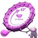 Upgraded Large Size Smart Weighted Exercise Hoops, Abdomen Fitness Weight Loss Hoops, Detachable Knots & Adjustable Weight, Auto-Spinning Ball Massage Equipment for Adults Purple 28 Knots