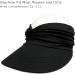 Mukeyo Women's Wide Brim Sun Visor Hat for UV Protection - Packable Ponytail Beach Cap in Black - Buy Online on SooperMarket.com
