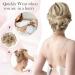 Vlasy Messy Bun Hair Piece | Curly Wavy Scrunchies Extensions | Synthetic Chignon Updo | Girls Hair Accessories (35g F16/613#) - Buy Online on SooperMarket.com