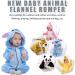TMEOG Baby Romper Hooded Jumpsuit | Unisex 6-12 Months | Blue Star Design | Autumn Winter Flannel Clothing - Buy Online on SooperMarket.com