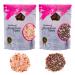 Cerez Pazari Rainbow Peppercorn Blend 200g and Himalayan Pink Salt (Coarse Grain) 650g Whole Black Pink Green White Color Pepper For Grinders Refills