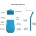 ez pz Happy Cup + Straw Training System - Silicone Toddler Training Cup - Pediatric Feeding Specialist Designed - Blue - 24 Months - Buy Online on SooperMarket.com