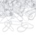 eBoot 3 mm Clear Elastic Bands Hair Rubber Bands  500 Pieces